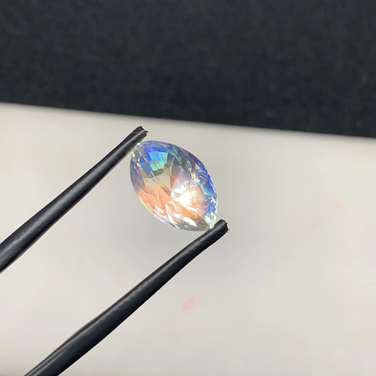 4.70ct Natural Rainbow Moonstone Marquise Shape Loose Gemstone — view 1